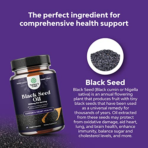 Foto 6 pulgar | Cápsulas Veganas De Aceite De Semillas Negras Supplement Natures Craft - Venta Internacional.