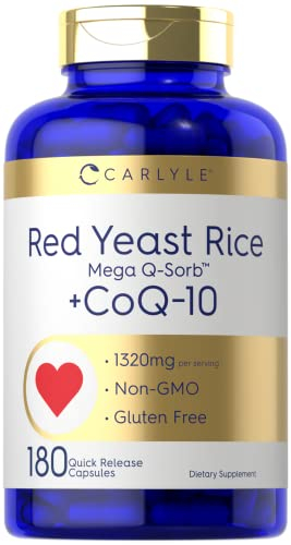 Foto 2 pulgar | Complemente El Arroz De Levadura Roja Carlyle Con Coq10, 1320 Mg, 180 Cápsulas - Venta Internacional.