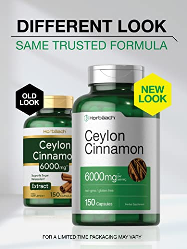 Foto 3 | Suplemento Horbäach: Extracto De Canela De Ceilán, 6000 Mg, 150 Cápsulas - Venta Internacional.