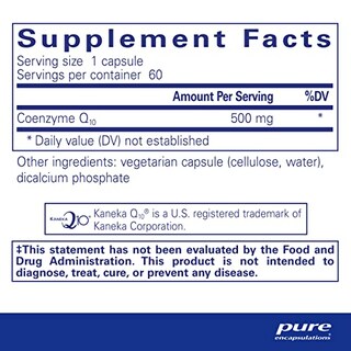 Foto 2 | Suplemento De 500 Mg De Coq10 De Pure Encapsulations Con 6 Antioxidantes - Venta Internacional.