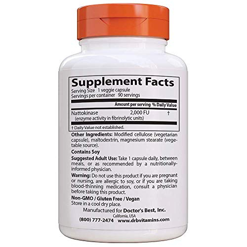 Foto 3 pulgar | Suplemento Doctor's Best Nattokinase 2000 Fu Heart Health 9 - Venta Internacional.