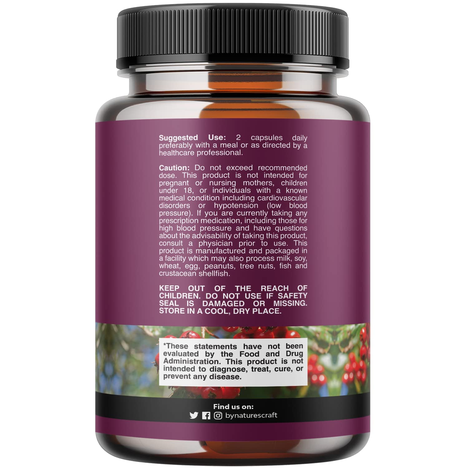 Foto 3 pulgar | Cápsula Supplement Natures Craft Extra Strength Con Bayas De Espino Blanco - Venta Internacional.