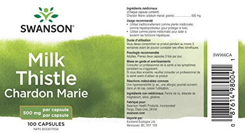 Foto 4 pulgar | Suplemento Swanson Milk Thistle-herbal Hígado Support 100 Cápsulas - Venta Internacional.
