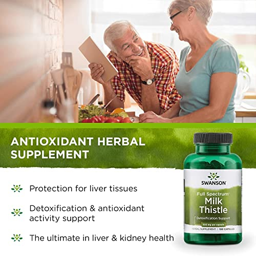 Foto 6 pulgar | Suplemento Swanson Milk Thistle-herbal Hígado Support 100 Cápsulas - Venta Internacional.