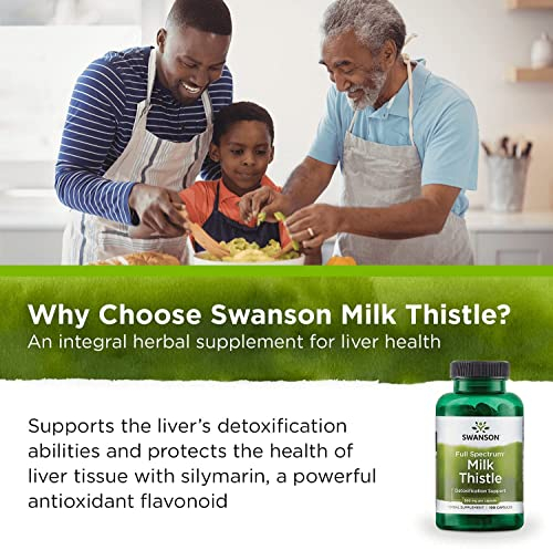 Foto 8 pulgar | Suplemento Swanson Milk Thistle-herbal Hígado Support 100 Cápsulas - Venta Internacional.