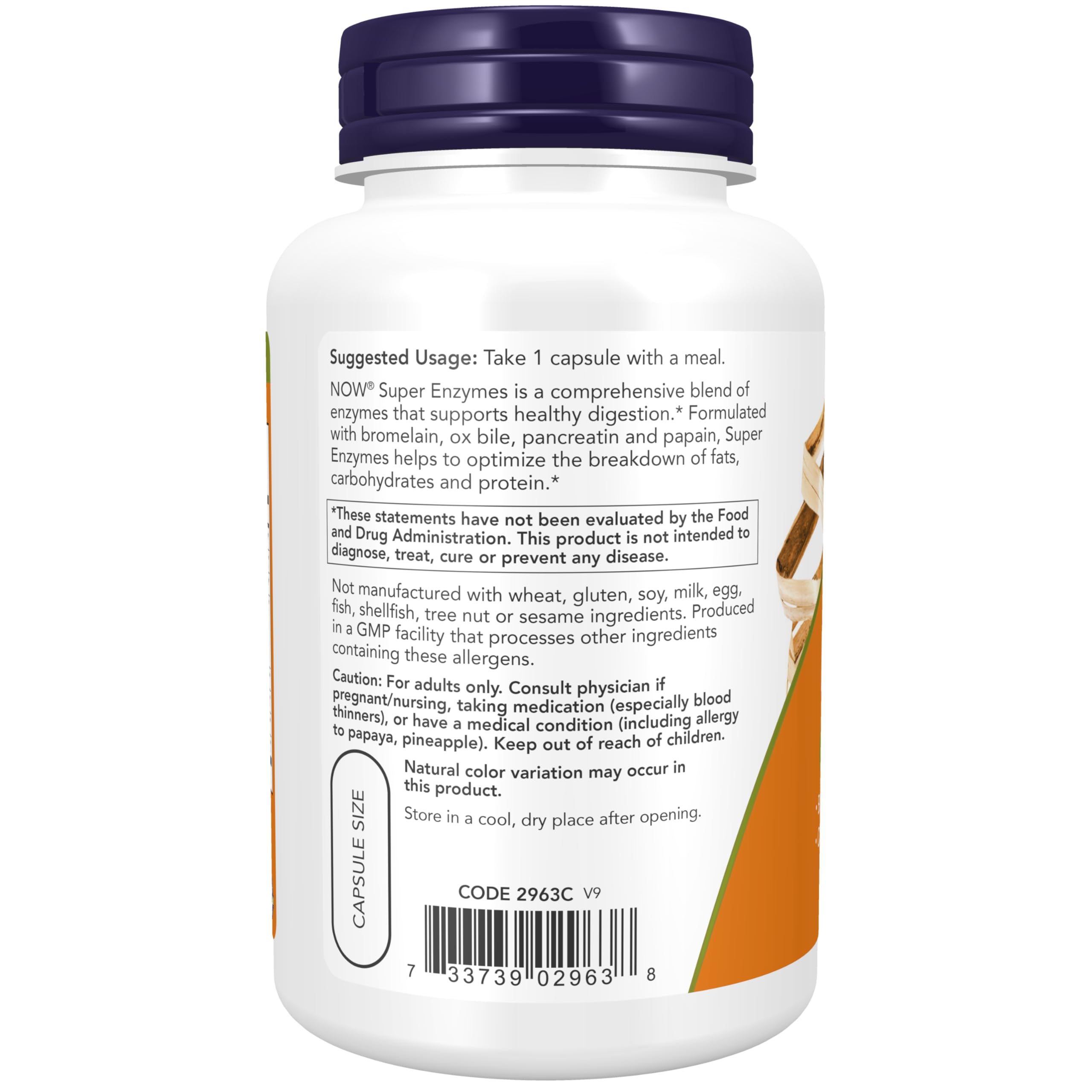 Foto 4 pulgar | Supplements Now Super Enzymes 90 Cápsulas Para La Digestión - Venta Internacional.