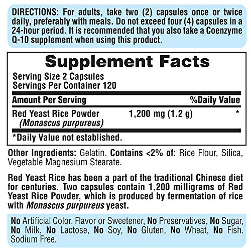 Foto 4 pulgar | Suplemento Puritan's Pride, Levadura Roja, Arroz, 600 Mg, 240 Tabletas  - Venta Internacional.