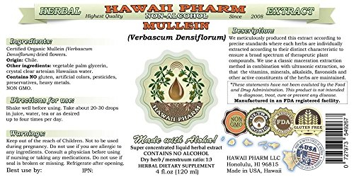 Foto 3 pulgar | Suplemento Hawaiipharm De Extracto De Gordolobo Sin Alcohol, 60 Ml - Venta Internacional.