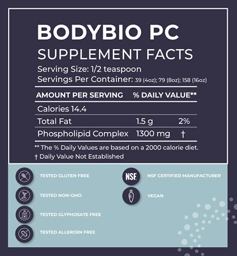 Foto 3 pulgar | Suplemento De Fosfatidilcolina Bodybio, 473 Ml, 158 Porciones - Venta Internacional.