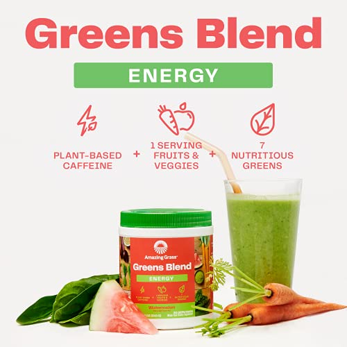 Foto 4 pulgar | Super Greens Powder Amazing Grass Energy Sandía, 30 Porciones - Venta Internacional.