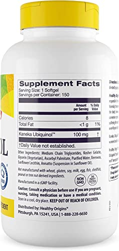 Foto 2 | Suplemento De Ubiquinol De Healthy Origins 100 Mg Kaneka Qh 150 Sof - Venta Internacional.