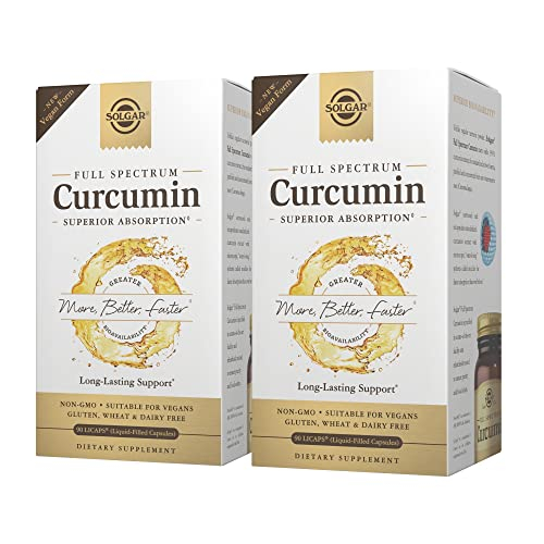 Suplemento Solgar De Curcumina De Espectro Completo 185 Veces Mejor, 90% Suave - Venta Internacional.