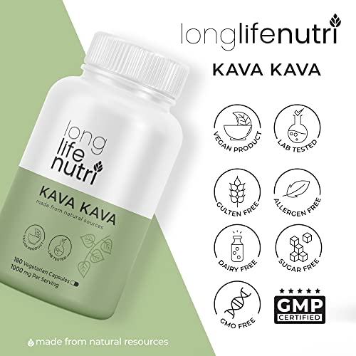 Foto 8 pulgar | Suplementos Longlifenutri, Extracto De Kava Y Kava, 1000 Mg, 180 Cápsulas - Venta Internacional.