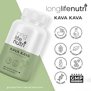 Foto 7 | Suplementos Longlifenutri, Extracto De Kava Y Kava, 1000 Mg, 180 Cápsulas - Venta Internacional.