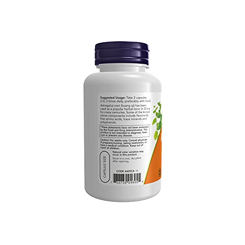 Foto 4 pulgar | Suplemento Now Raíz De Astrágalo 500 Mg 100 Cápsulas - Venta Internacional.