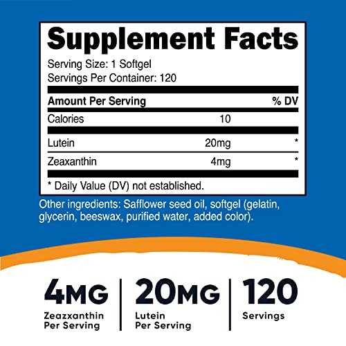 Foto 3 pulgar | Suplemento Nutricost De Zeaxantina Con Luteína 20 mg 120 Cápsulas Blandas - Venta Internacional