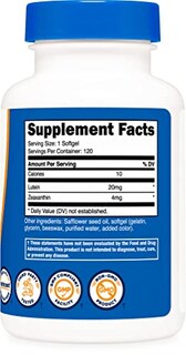Foto 4 | Suplemento Nutricost De Zeaxantina Con Luteína 20 mg 120 Cápsulas Blandas - Venta Internacional