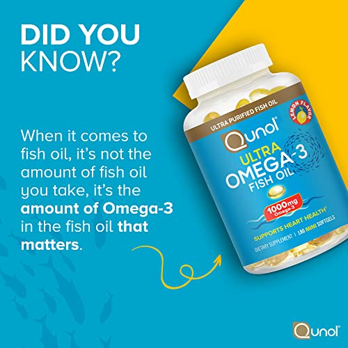 Foto 6 pulgar | Suplementos De Aceite De Pescado Qunol Omega 3 1000 Mg De Epa + Dha 180 Mini - Venta Internacional.