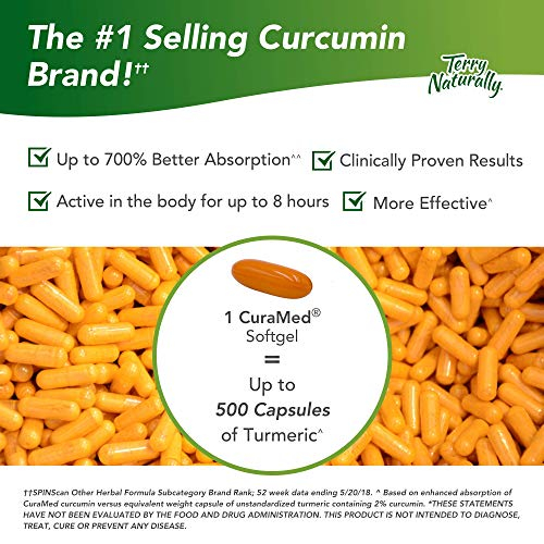 Foto 3 pulgar | Suplemento Terry Naturally Curamed 750 mg con Cúrcuma 30% Blanda - Venta Internacional