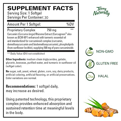 Foto 6 pulgar | Suplemento Terry Naturally Curamed 750 mg con Cúrcuma 30% Blanda - Venta Internacional