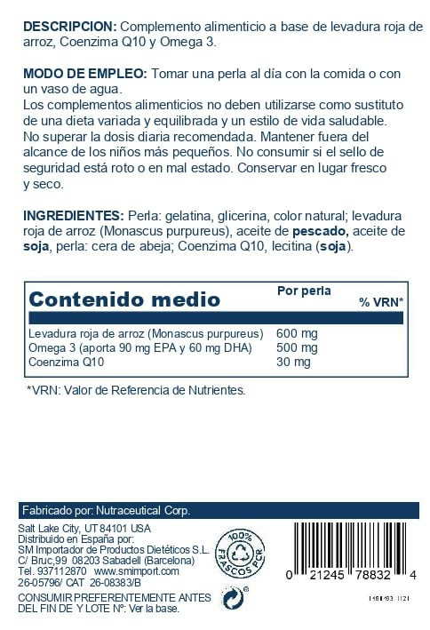 Foto 3 pulgar | Suplemento Kal de Arroz de Levadura Roja COQ10 Omega 3 - 60 Cápsulas Blandas - Venta Internacional