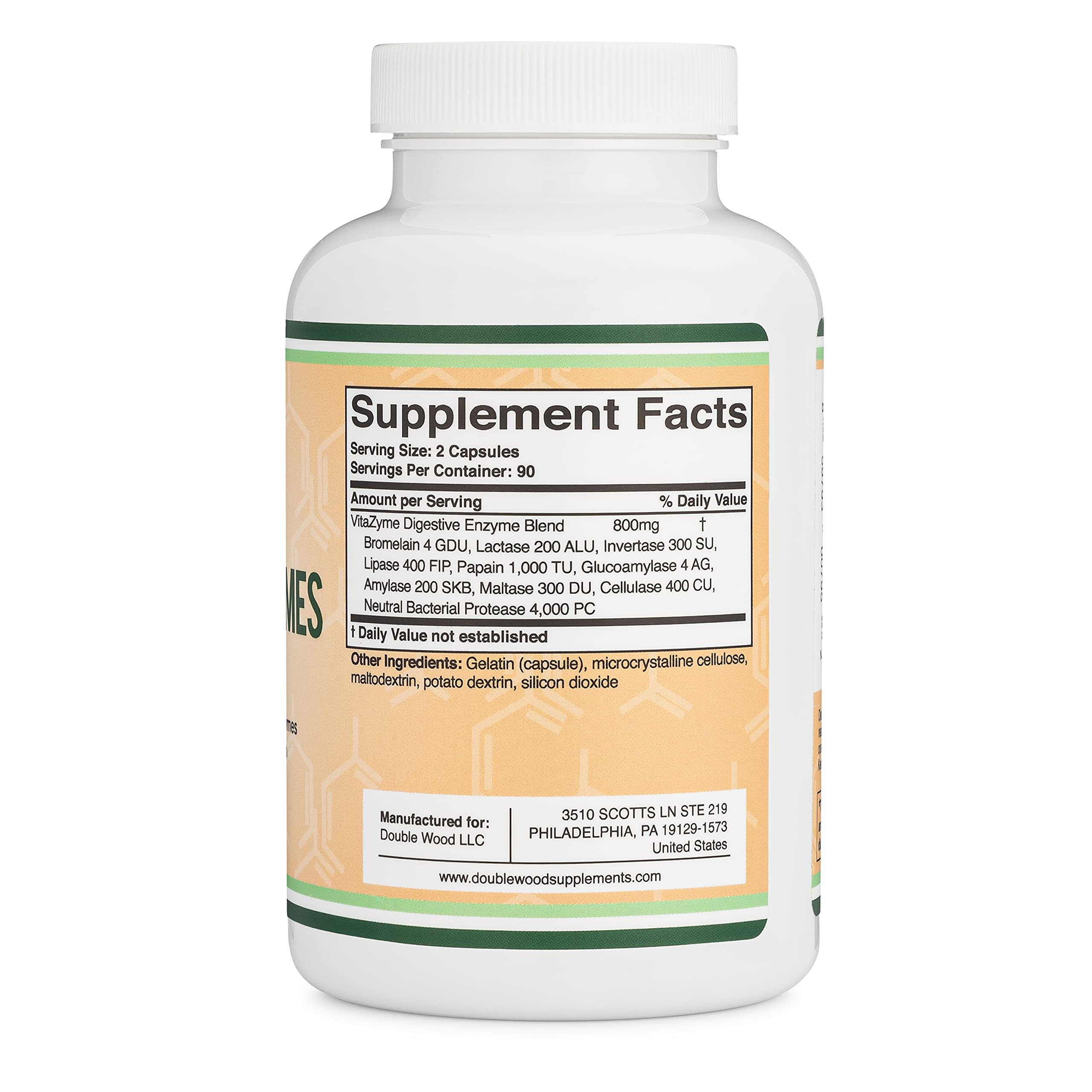 Foto 3 pulgar | Suplementos de Enzimas Digestivas Double Wood Vitazyme 800 mg - Venta Internacional