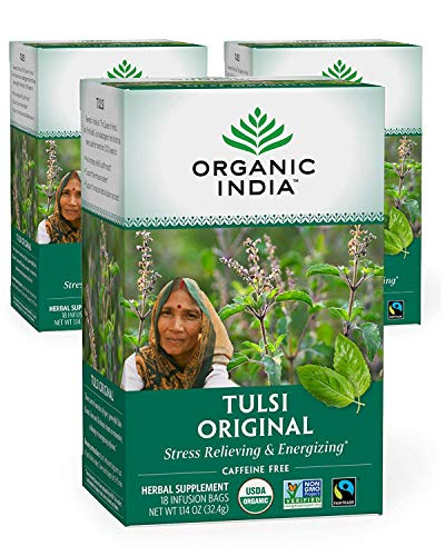 Foto 2 pulgar | Té De Hierbas Organic India Tulsi Original, 18 Bolsas, Paquete De 3 - Venta Internacional.