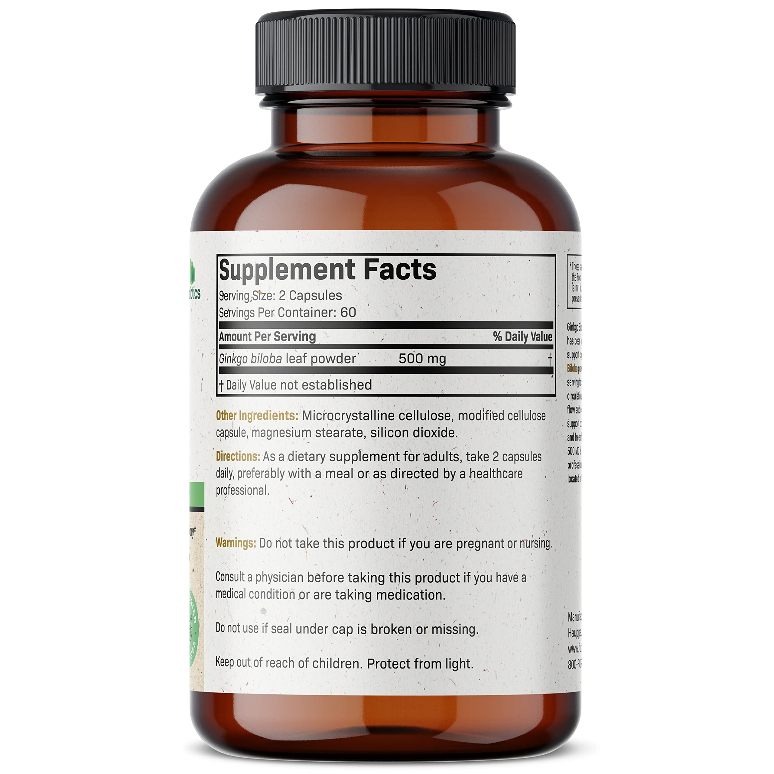 Foto 3 pulgar | Suplemento Futurebiotics Ginkgo Biloba 500 Mg Extra Strength - Venta Internacional.
