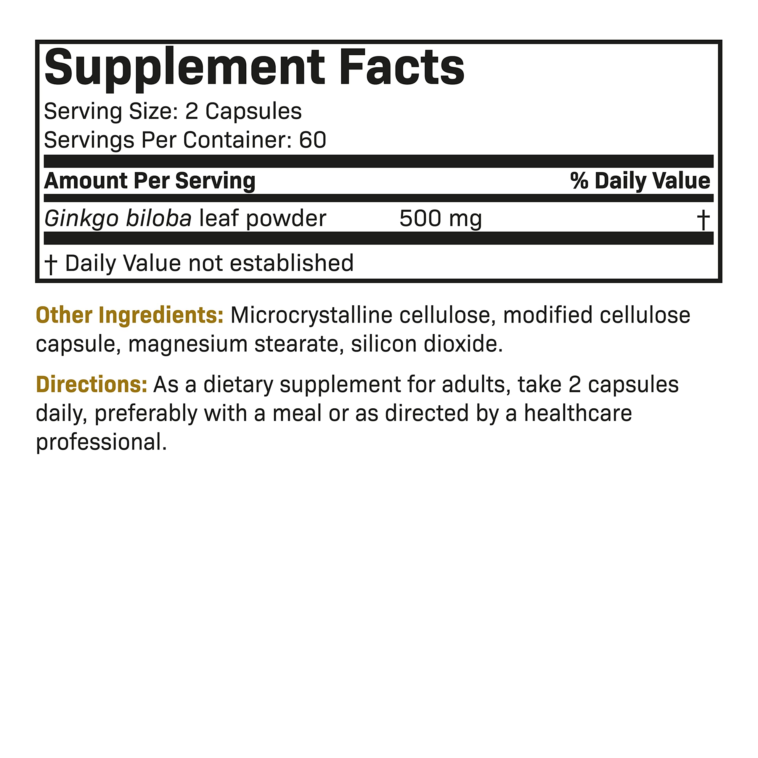Foto 7 pulgar | Suplemento Futurebiotics Ginkgo Biloba 500 Mg Extra Strength - Venta Internacional.
