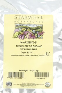 Foto 2 | Herbs Starwest Botanicals, Bolsa Orgánica Cortada En Hojas De Tomillo, 454 G - Venta Internacional.