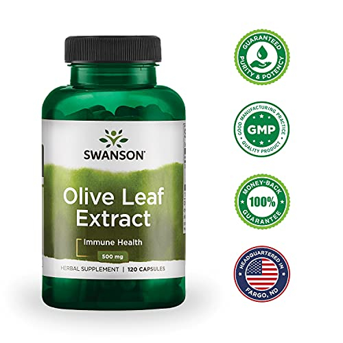Foto 8 pulgar | Suplemento De Extracto De Hoja De Olivo De Swanson, 500 Mg, Cápsulas X120 - Venta Internacional.