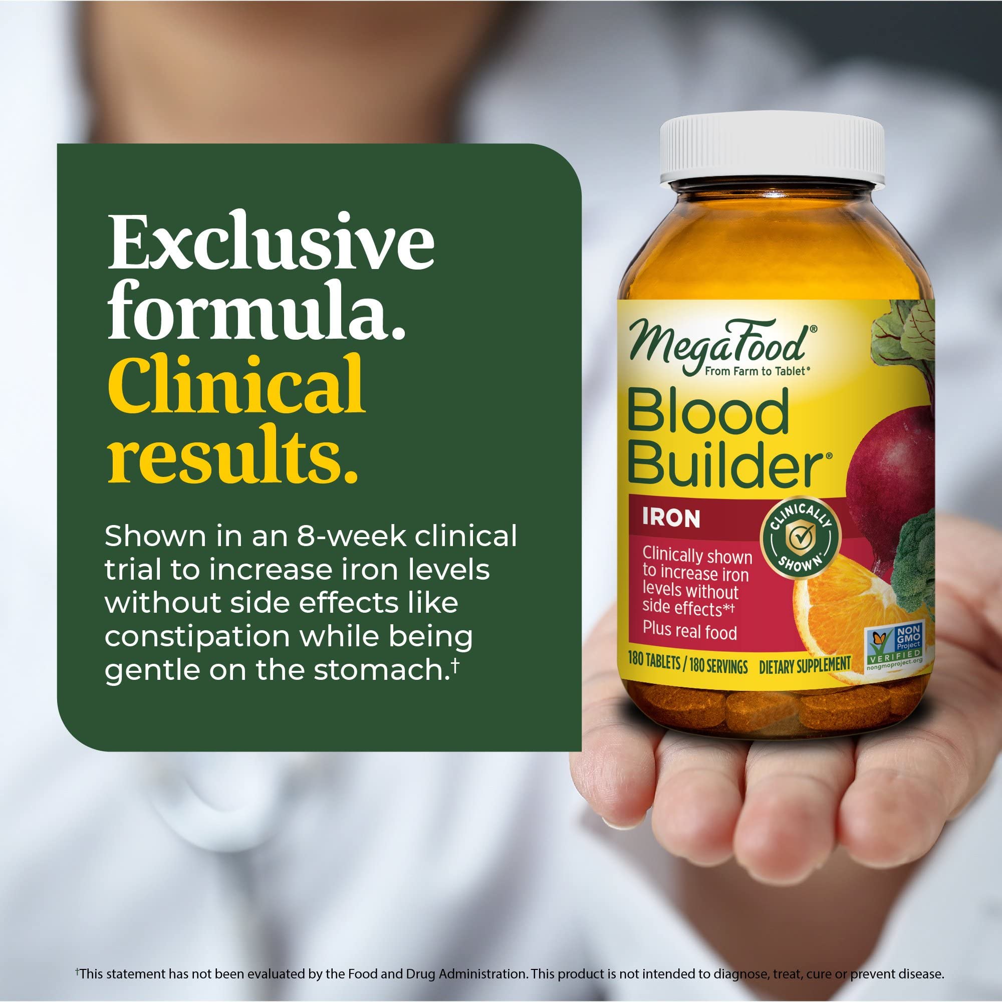 Foto 6 pulgar | Suplemento De Hierro Megafood Blood Builder 180 Comprimidos - Venta Internacional.