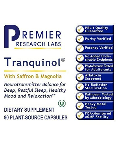 Foto 3 pulgar | Suplemento Premier Research Labs Tranquinol 90 Cápsulas - Venta Internacional.