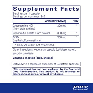 Foto 2 | Complemente La Glucosamina Y Condroitina De Pure Encapsulations Con - Venta Internacional.