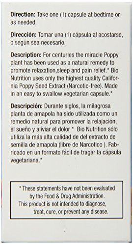Foto 3 pulgar | Suplemento Bio Nutrition California Poppy Vegi-caps 60 Unidades - Venta Internacional.