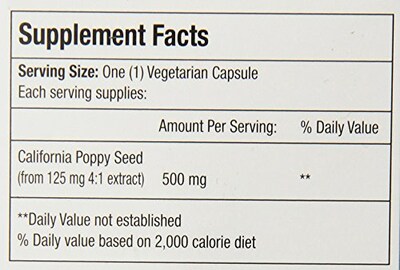 Foto 4 | Suplemento Bio Nutrition California Poppy Vegi-caps 60 Unidades - Venta Internacional.