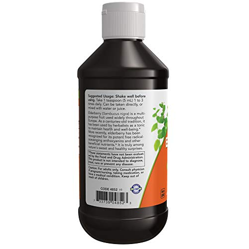 Foto 4 pulgar | Suplemento Now Líquido De Saúco 500 Mg 10:1 Concentrado 240 Ml - Venta Internacional.
