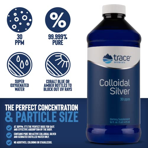 Foto 5 pulgar | Suplemento De Oligoelementos De Plata Coloidal Vegana, 473 Ml, 30 Ppm - Venta Internacional.