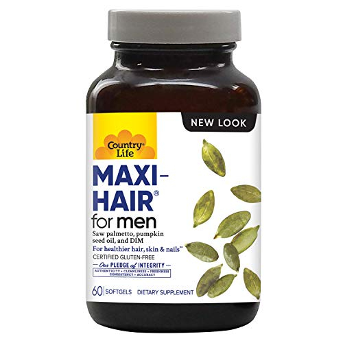 Foto 2 pulgar | Suplemento Country Life Maxi Hair Para Hombre, 60 Cápsulas Blandas - Venta Internacional.