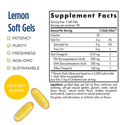 Foto 3 pulgar | Suplemento Nordic Naturals Proepa Lemon 180 Geles Blandos - Venta Internacional.