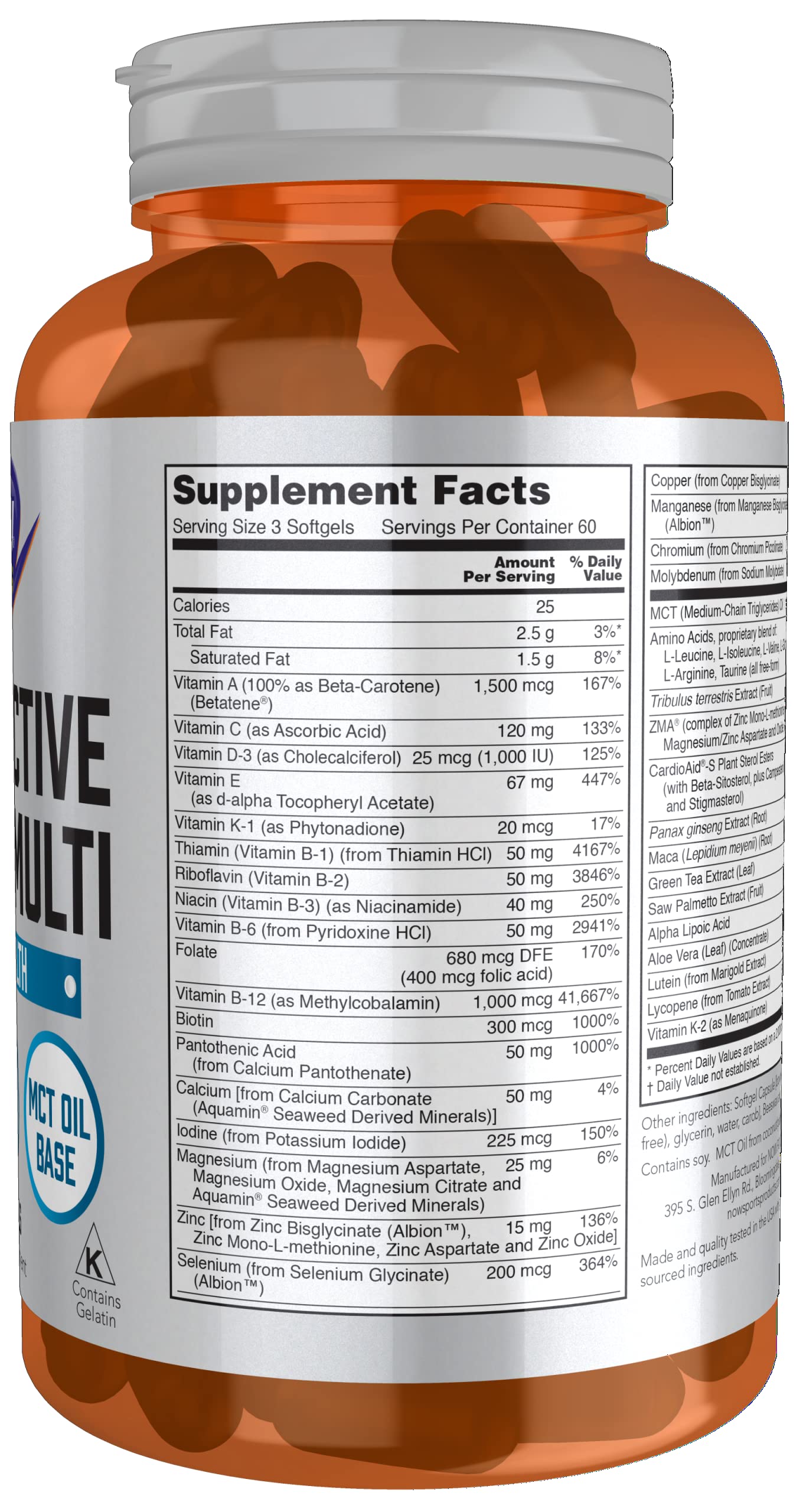 Foto 3 pulgar | Supplement Now Sports Nutrition Extreme Sports Multi Men 180 - Venta Internacional.