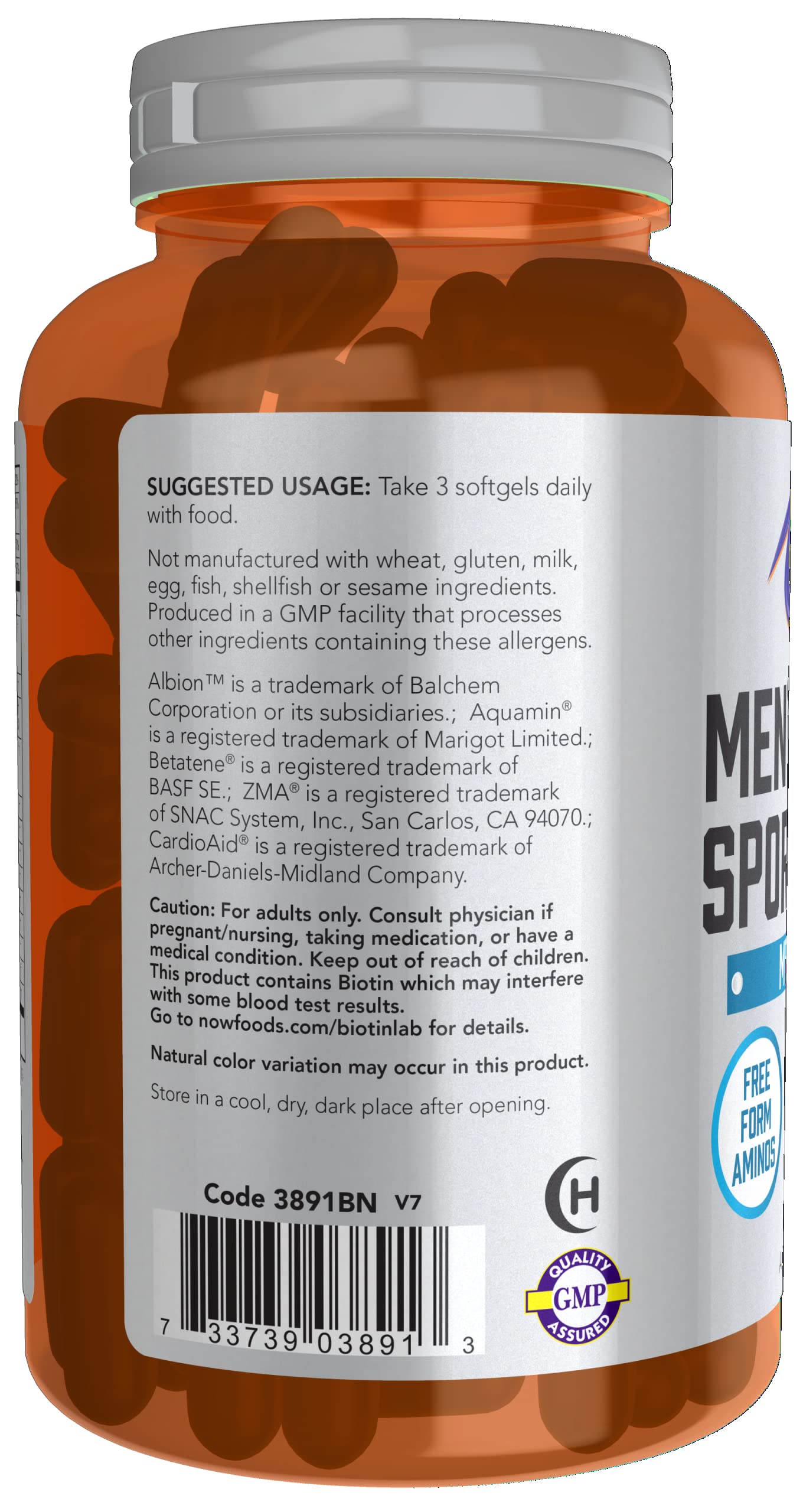 Foto 4 pulgar | Supplement Now Sports Nutrition Extreme Sports Multi Men 180 - Venta Internacional.