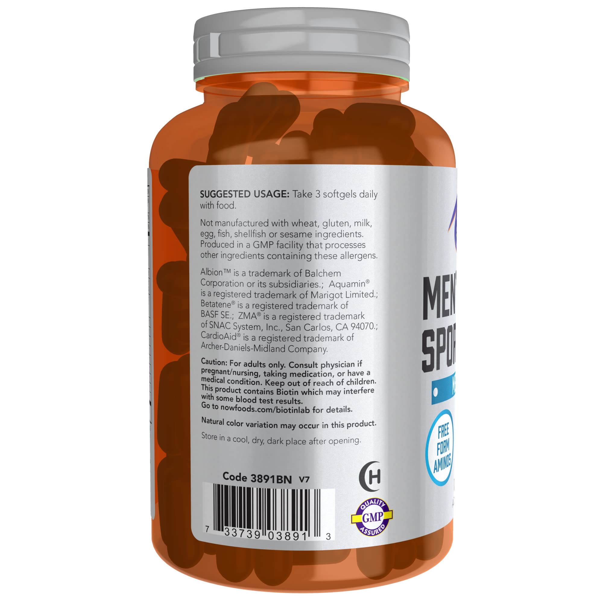 Foto 5 pulgar | Supplement Now Sports Nutrition Extreme Sports Multi Men 180 - Venta Internacional.