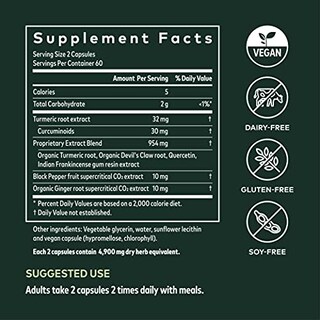 Foto 5 | Suplemento Gaia Herbs Turmeric Supreme Joint 120 Cápsulas Veganas - Venta Internacional.