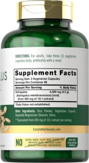 Foto 2 | Suplemento Carlyle En Cápsulas De Raíz De Astrágalo, 4500 Mg, 200 Unidades - Venta Internacional.