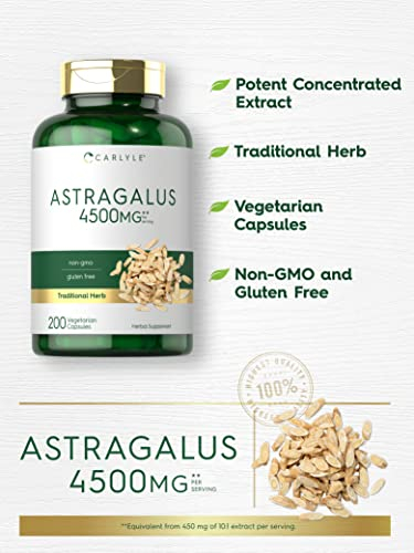 Foto 4 pulgar | Suplemento Carlyle En Cápsulas De Raíz De Astrágalo, 4500 Mg, 200 Unidades - Venta Internacional.