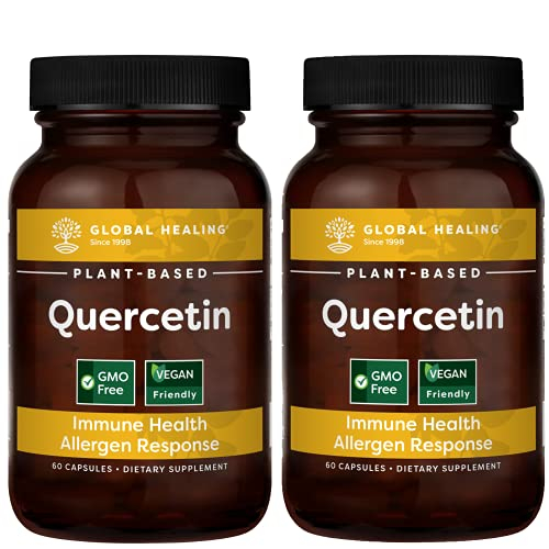 Foto 2 pulgar | Suplemento Global Healing Quercetin, 500 Mg, 60 Cápsulas (2 Unidades) - Venta Internacional.