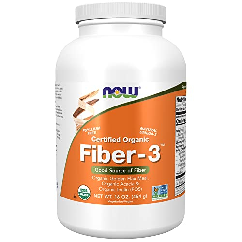 Supplement Now Fiber-3, Harina Orgánica De Lino Dorado, 454 G - Venta Internacional.