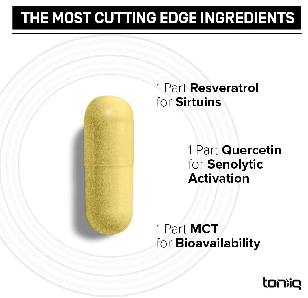Foto 5 pulgar | Suplemento Toniiq De 1600 Mg De Mezcla De Resveratrol Con Quercetina - Venta Internacional.