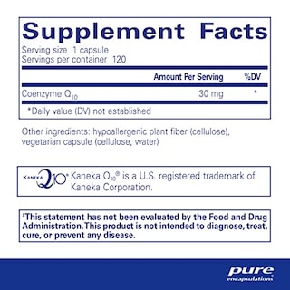 Foto 2 | Suplemento De Coenzima Q10 De Pure Encapsulations 30 Mg Con 120 Cápsulas - Venta Internacional.
